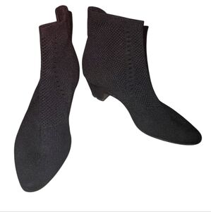 Eileen FisherWomen's Purl Stretch Knit Booties Womans Boots Size 7 Low Heel Pull